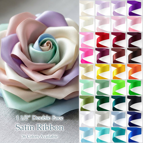 1 1/2 inch double faced satin ribbon 1.5 inch