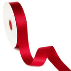Peaco red 1.5 inch double-faced polyester satin ribbon 100 yards, high-density OEKO-TEX certified polyester for corporate gifts and DIY decor (ISO 105 colorfast) 1 1/2"