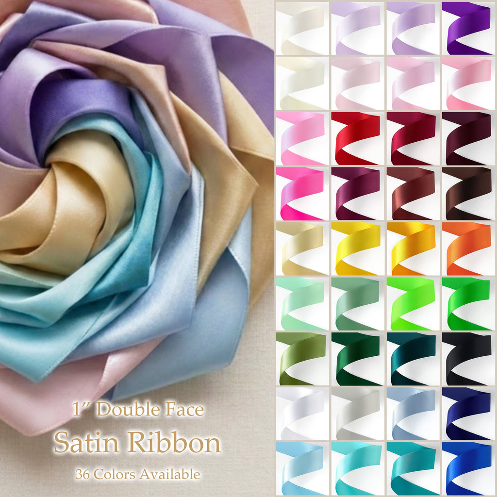 1 inch double faced satin ribbon 