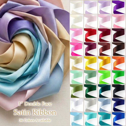 1 inch double faced satin ribbon 