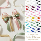 3/8 inch single faced satin ribbon