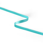 Peaco Aqua 3/8 inch single-faced satin ribbon, high-density OEKO-TEX certified polyester for corporate gifts and DIY decor (ISO 105 colorfast) 0.375" detail