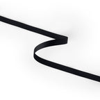 Peaco Black 3/8 inch single-faced satin ribbon, high-density OEKO-TEX certified polyester for corporate gifts and DIY decor (ISO 105 colorfast) 0.375" detail