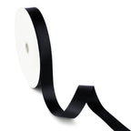 Peaco Black 1 inch double-faced polyester satin ribbon 100 yards, high-density OEKO-TEX certified polyester for corporate gifts and DIY decor (ISO 105 colorfast) 1"