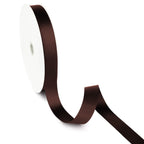 Peaco Dark Brown 1 inch double-faced polyester satin ribbon 100 yards, high-density OEKO-TEX certified polyester for corporate gifts and DIY decor (ISO 105 colorfast) 1"