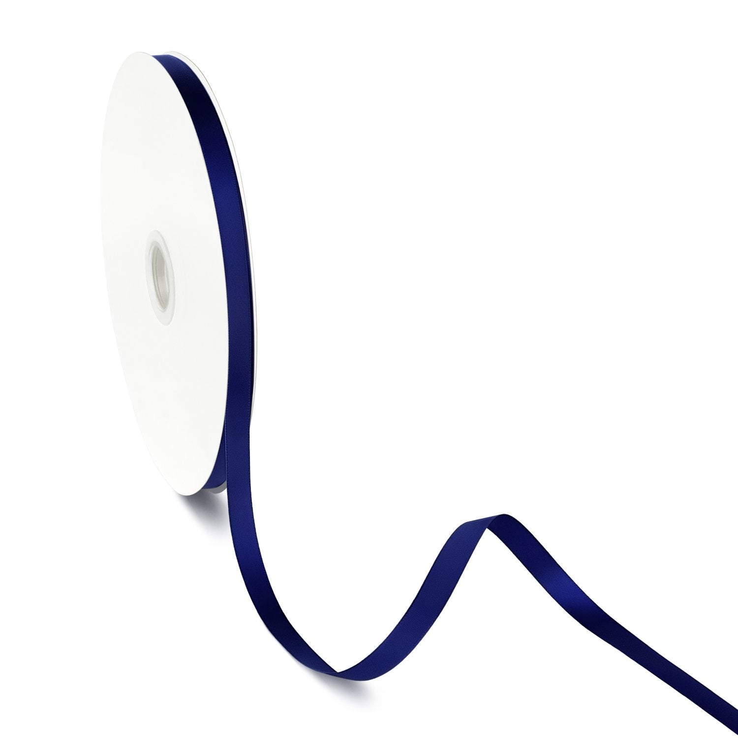 Peaco Dark Navy 3/8 inch single-faced satin ribbon 100 yards, high-density OEKO-TEX certified polyester for corporate gifts and DIY decor (ISO 105 colorfast) 0.375"