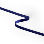 Peaco Dark Navy 3/8 inch single-faced satin ribbon, high-density OEKO-TEX certified polyester for corporate gifts and DIY decor (ISO 105 colorfast) 0.375" detail