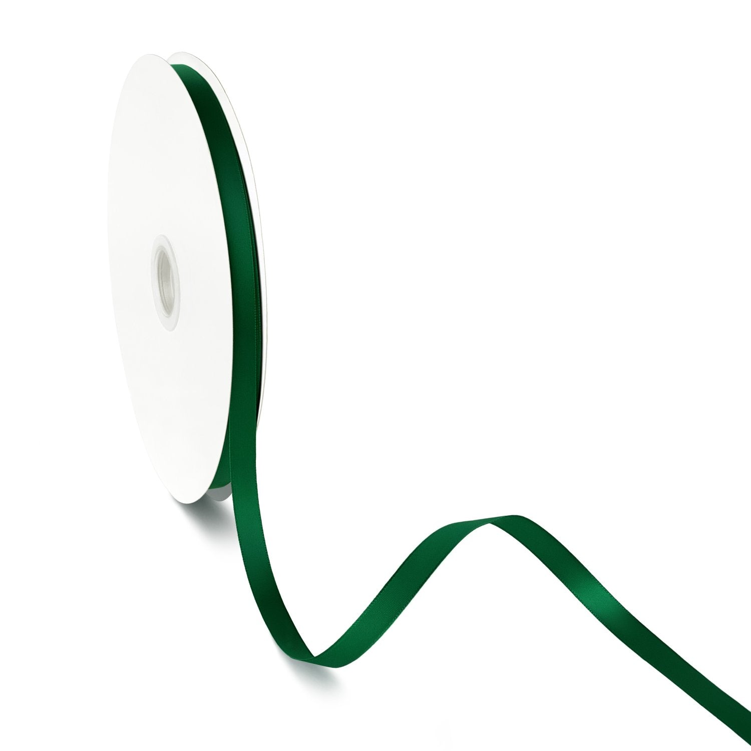 Peaco Forest Green 3/8 inch single-faced satin ribbon 100 yards, high-density OEKO-TEX certified polyester for corporate gifts and DIY decor (ISO 105 colorfast) 0.375"