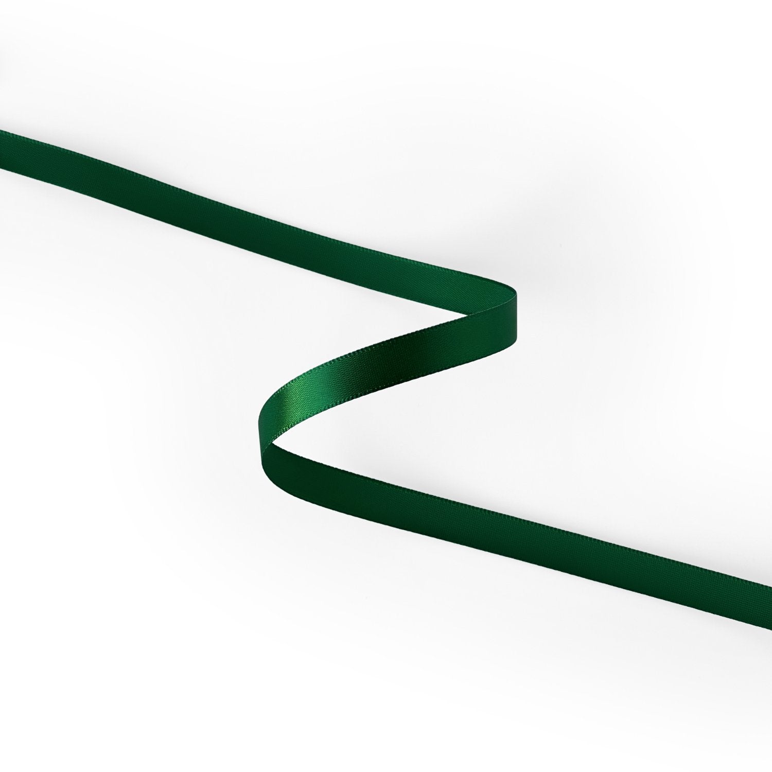 Peaco Forest Green 3/8 inch single-faced satin ribbon, high-density OEKO-TEX certified polyester for corporate gifts and DIY decor (ISO 105 colorfast) 0.375" detail