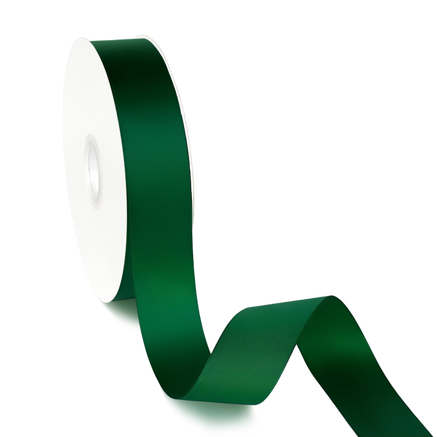 Peaco Forest Green 1.5 inch single-faced satin ribbon 100 yards, high-density OEKO-TEX certified polyester for corporate gifts and DIY decor (ISO 105 colorfast) 1 1/2"