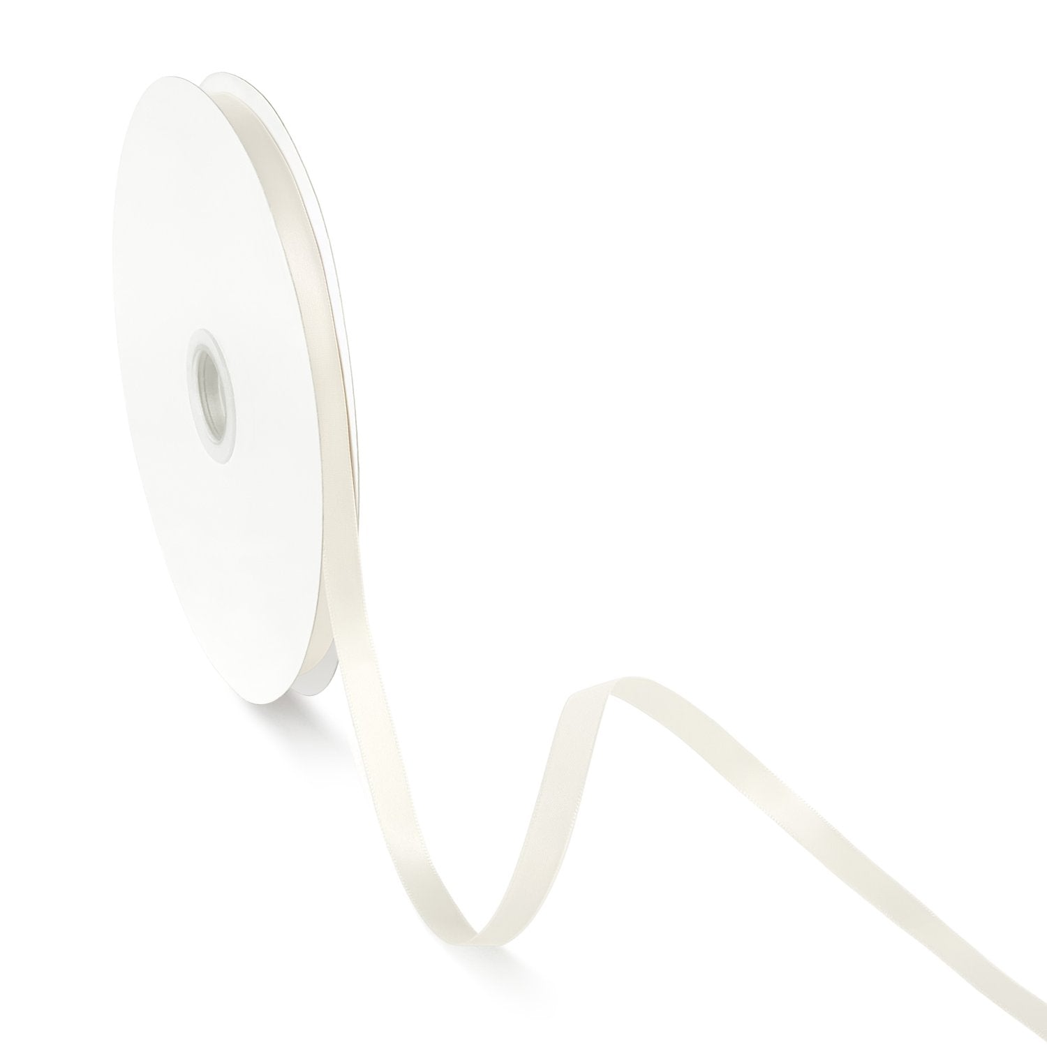 Peaco Ivory 3/8 inch single-faced satin ribbon 100 yards, high-density OEKO-TEX certified polyester for corporate gifts and DIY decor (ISO 105 colorfast) 0.375"
