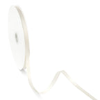 Peaco Ivory 3/8 inch double-faced polyester satin ribbon 100 yards, high-density OEKO-TEX certified polyester for corporate gifts and DIY decor (ISO 105 colorfast) 0.375"