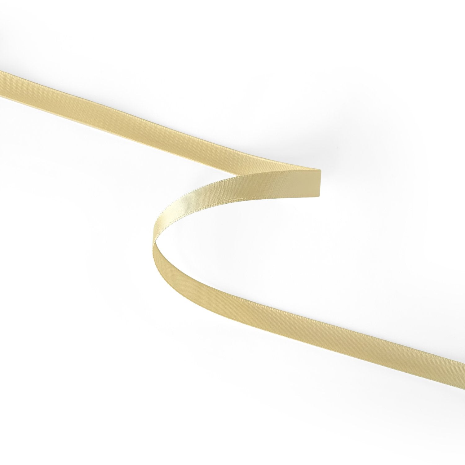 Peaco Light Gold 3/8 inch single-faced satin ribbon, high-density OEKO-TEX certified polyester for corporate gifts and DIY decor (ISO 105 colorfast) 0.375" detail