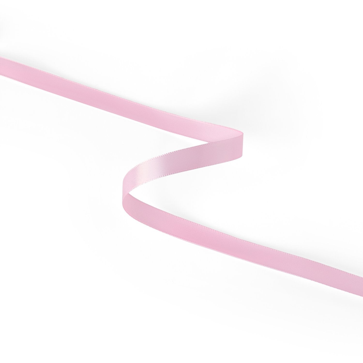 Peaco Light Pink 3/8 inch single-faced satin ribbon, high-density OEKO-TEX certified polyester for corporate gifts and DIY decor (ISO 105 colorfast) 0.375" detail