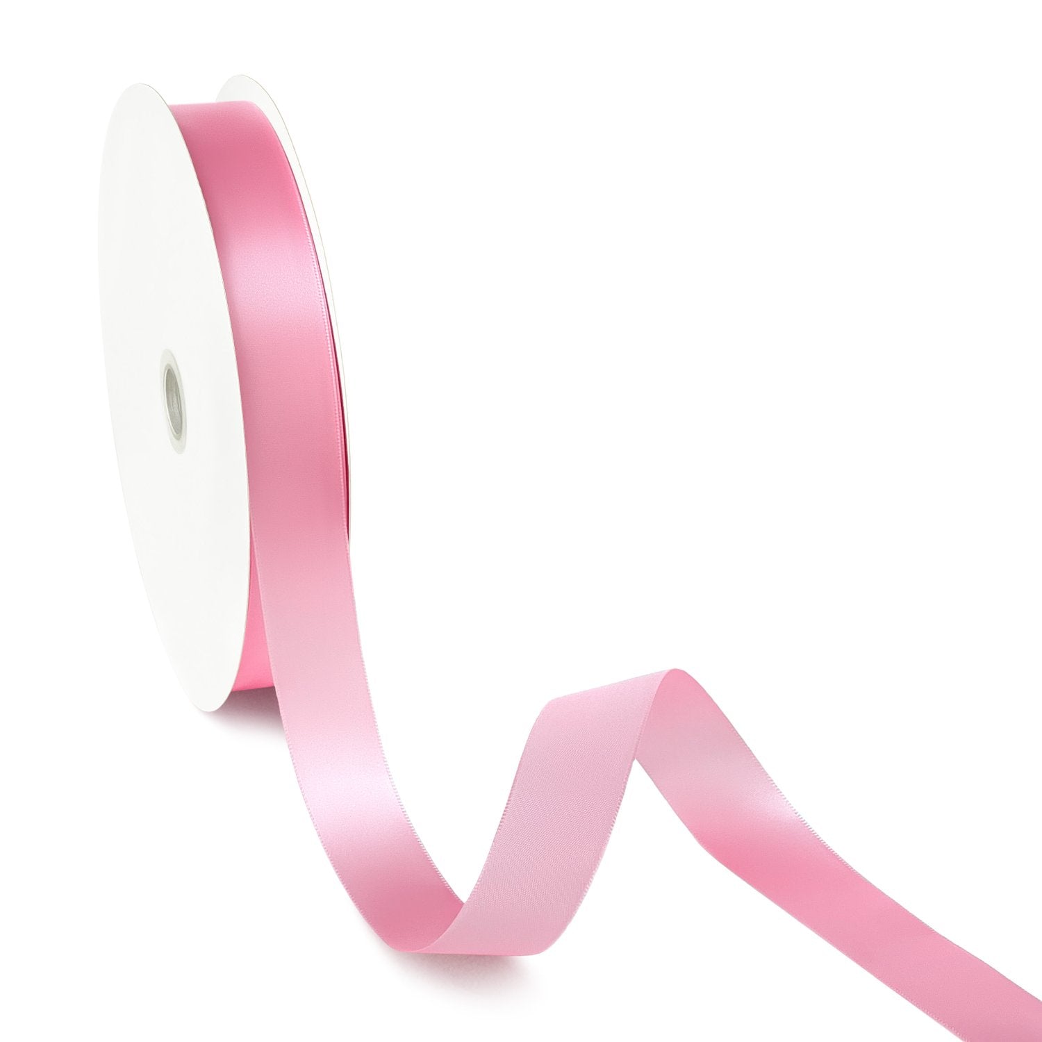 Peaco Light Rose Gold 1 inch single-faced satin ribbon 100 yards, high-density OEKO-TEX certified polyester for corporate gifts and DIY decor (ISO 105 colorfast) 1"