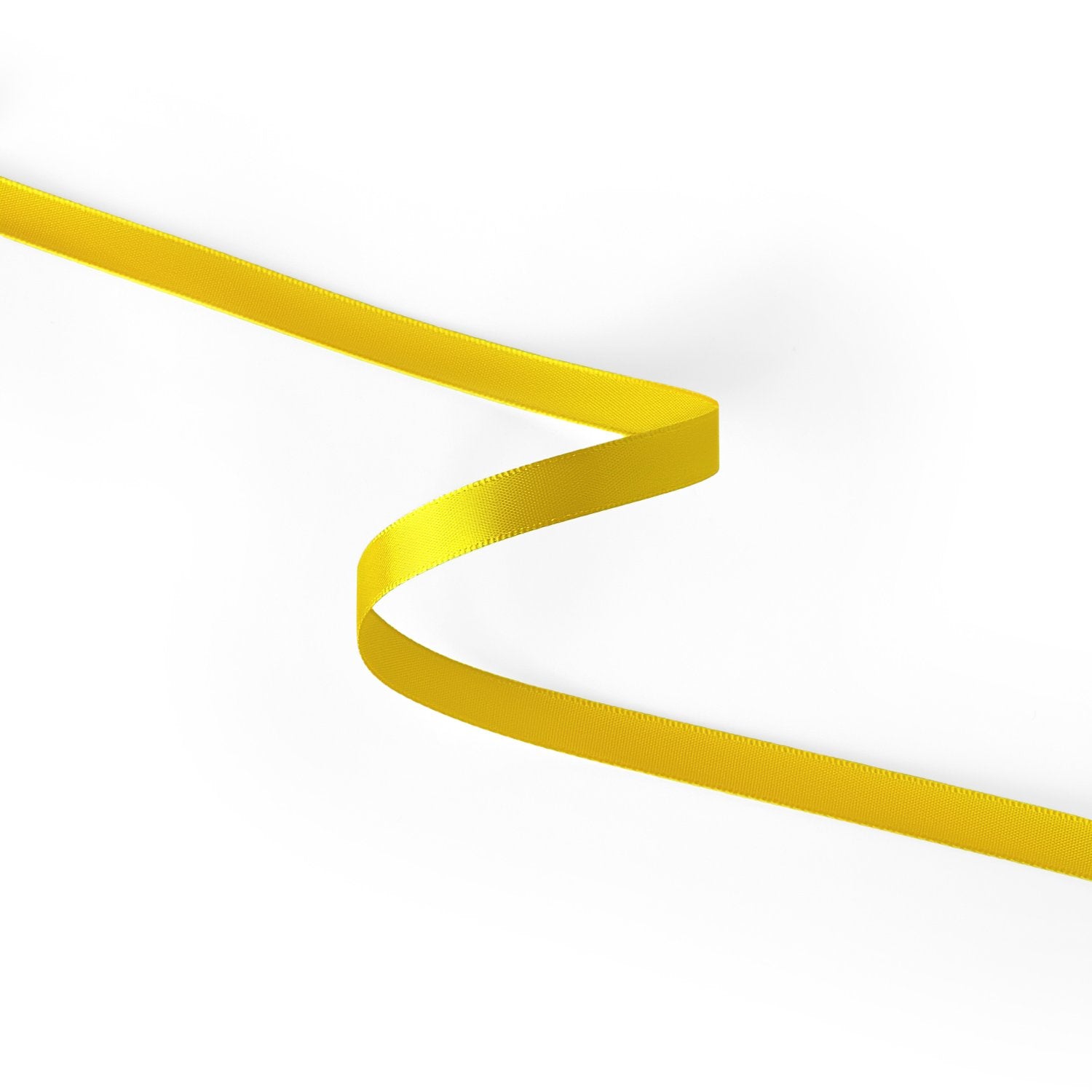 Peaco Maize Yellow 3/8 inch single-faced satin ribbon, high-density OEKO-TEX certified polyester for corporate gifts and DIY decor (ISO 105 colorfast) 0.375" detail