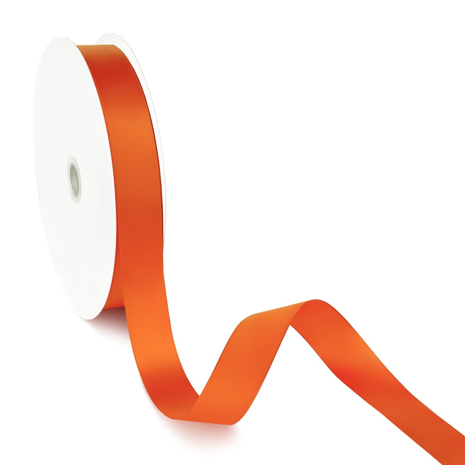 Peaco Orange 1 inch single-faced satin ribbon 100 yards, high-density OEKO-TEX certified polyester for corporate gifts and DIY decor (ISO 105 colorfast) 1"