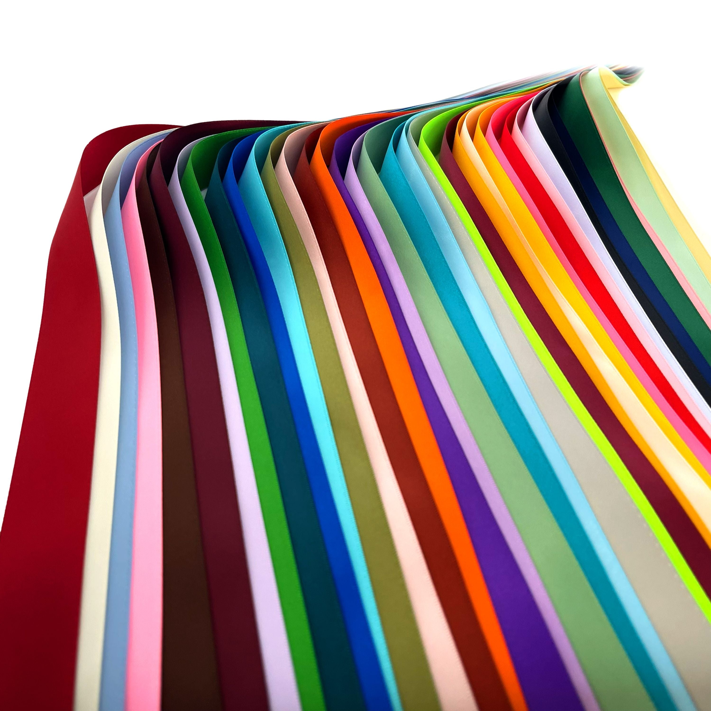 Peaco double-faced polyester satin ribbon, 1 inch 100 yards, high-density OEKO-TEX certified polyester for corporate gifts and DIY decor (ISO 105 colorfast) 1" details