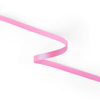 Peaco Pink 3/8 inch single-faced satin ribbon, high-density OEKO-TEX certified polyester for corporate gifts and DIY decor (ISO 105 colorfast) 0.375" detail