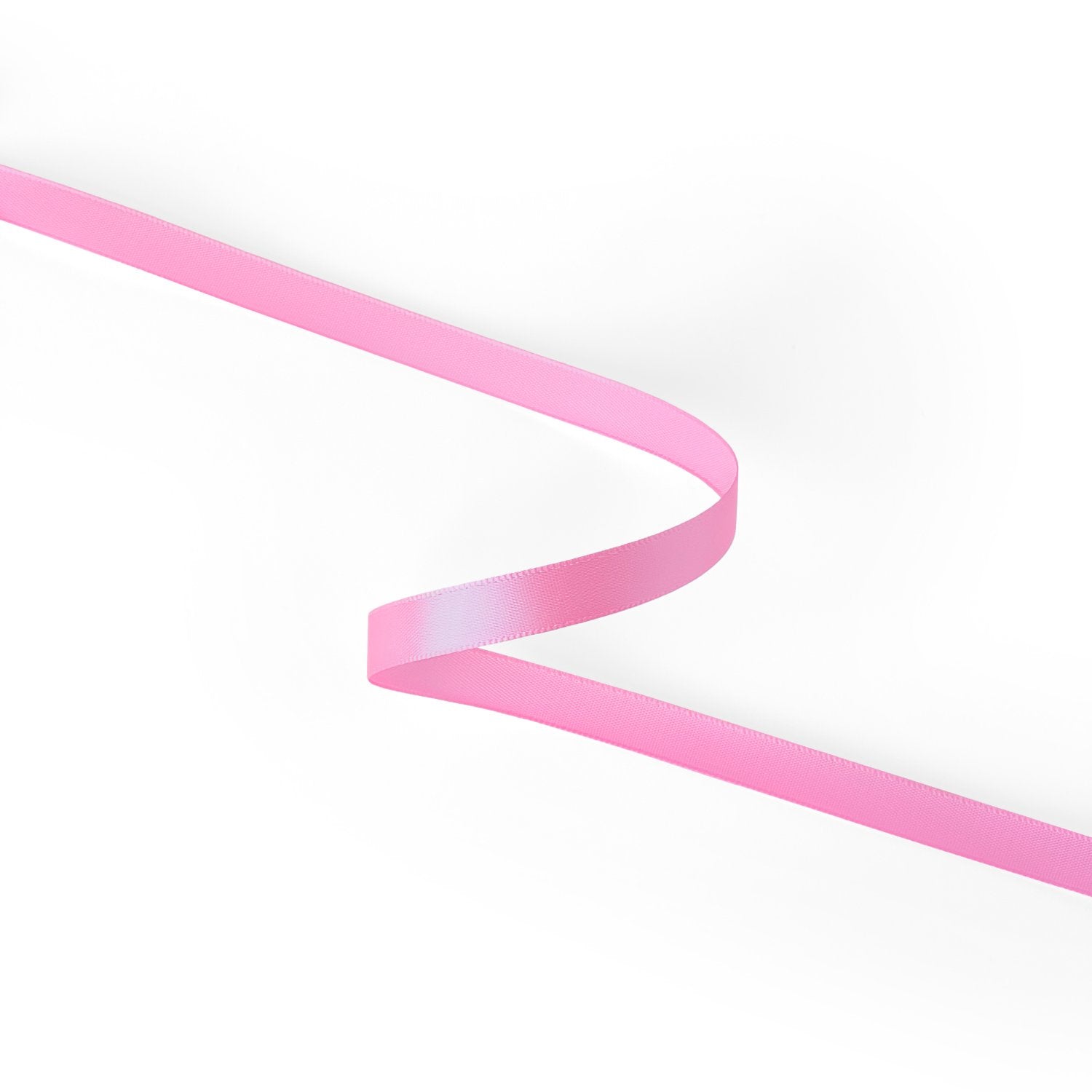 Peaco Pink 3/8 inch single-faced satin ribbon, high-density OEKO-TEX certified polyester for corporate gifts and DIY decor (ISO 105 colorfast) 0.375" detail