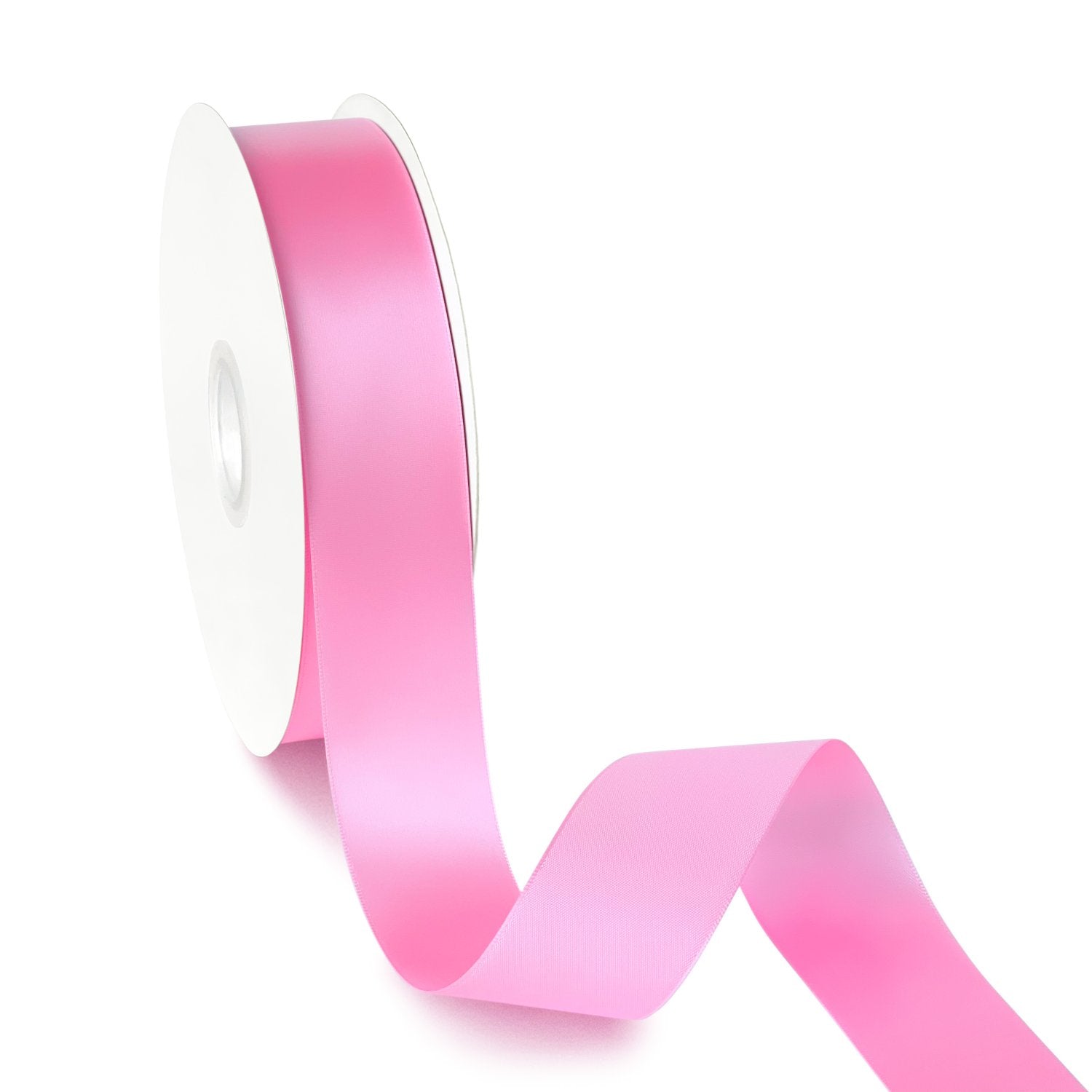 Peaco Pink 1.5 inch single-faced satin ribbon 100 yards, high-density OEKO-TEX certified polyester for corporate gifts and DIY decor (ISO 105 colorfast) 1 1/2"