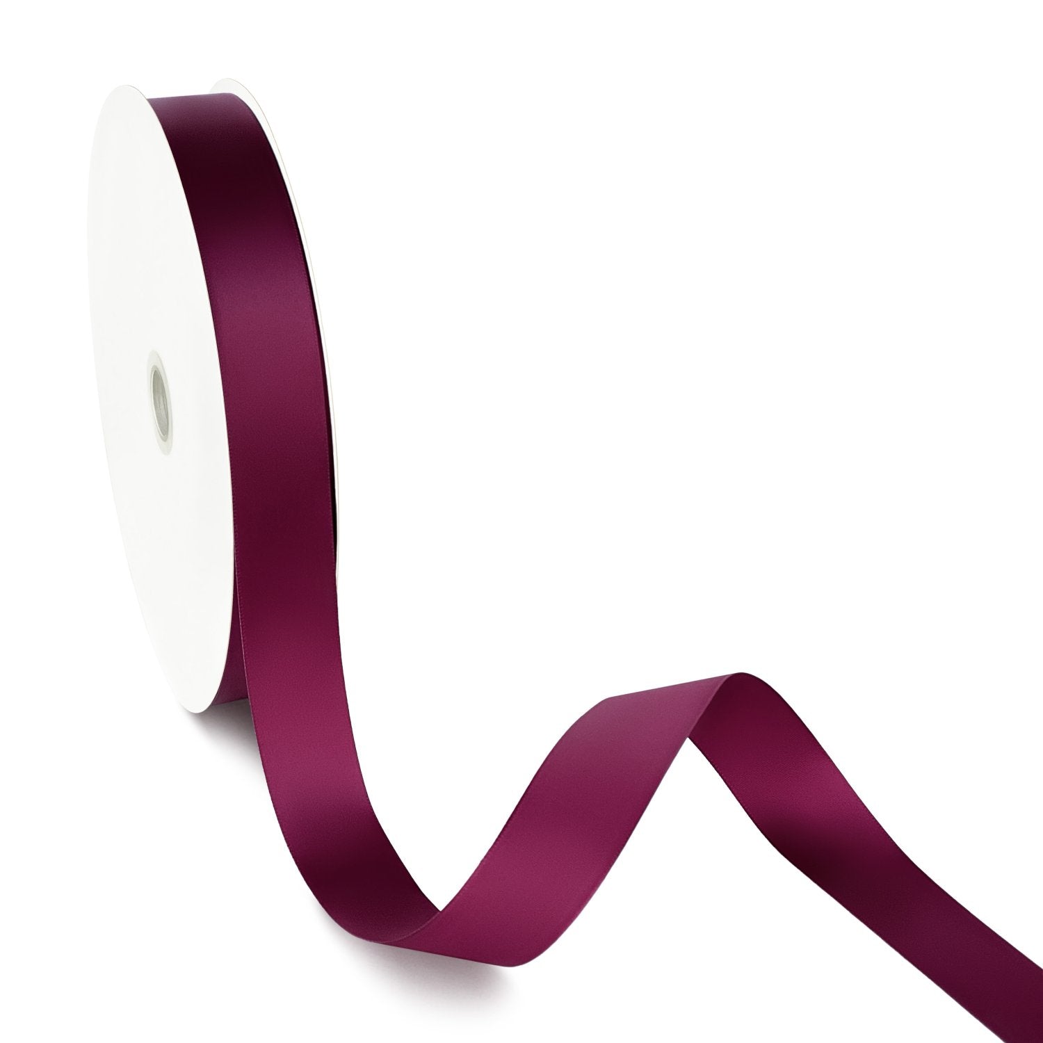 Peaco Plum 1 inch single-faced satin ribbon 100 yards, high-density OEKO-TEX certified polyester for corporate gifts and DIY decor (ISO 105 colorfast) 1"