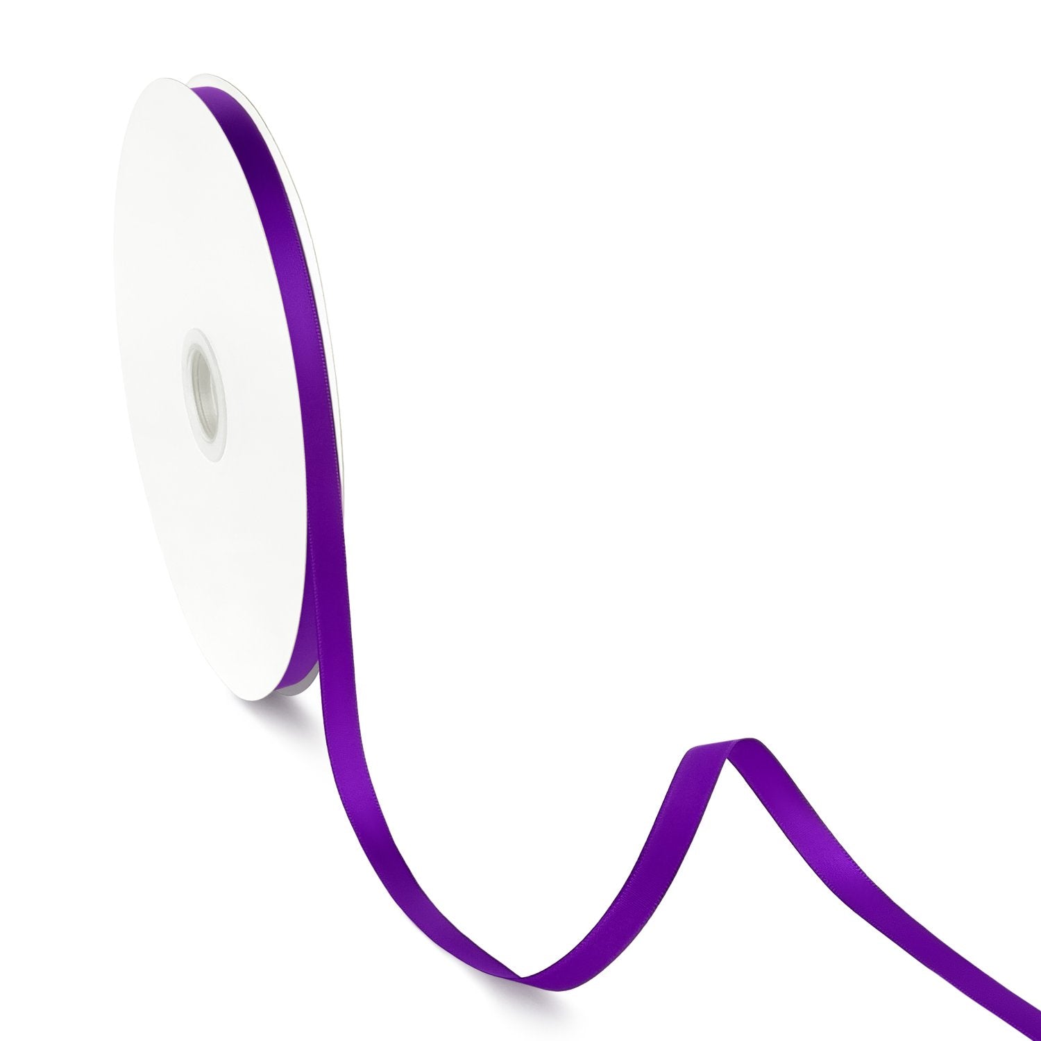 Peaco Purple 3/8 inch single-faced satin ribbon 100 yards, high-density OEKO-TEX certified polyester for corporate gifts and DIY decor (ISO 105 colorfast) 0.375"