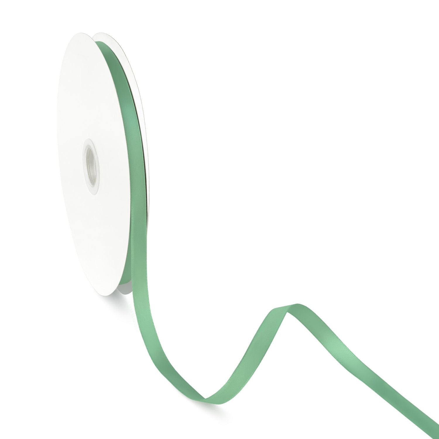 Peaco Sage Green 3/8 inch single-faced satin ribbon 100 yards, high-density OEKO-TEX certified polyester for corporate gifts and DIY decor (ISO 105 colorfast) 0.375"