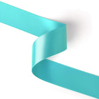 Peaco aqua 1.5 inch double-faced satin ribbon 100 yards, high-density OEKO-TEX certified polyester for corporate gifts and DIY decor (ISO 105 colorfast) 1 1/2" details