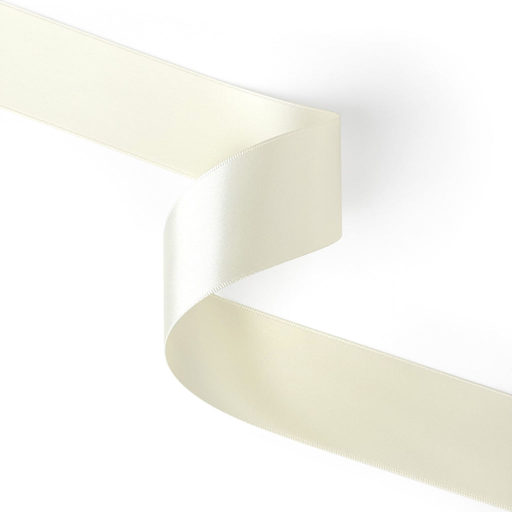 Peaco cream 1.5 inch double-faced satin ribbon 100 yards, high-density OEKO-TEX certified polyester for corporate gifts and DIY decor (ISO 105 colorfast) 1 1/2" details
