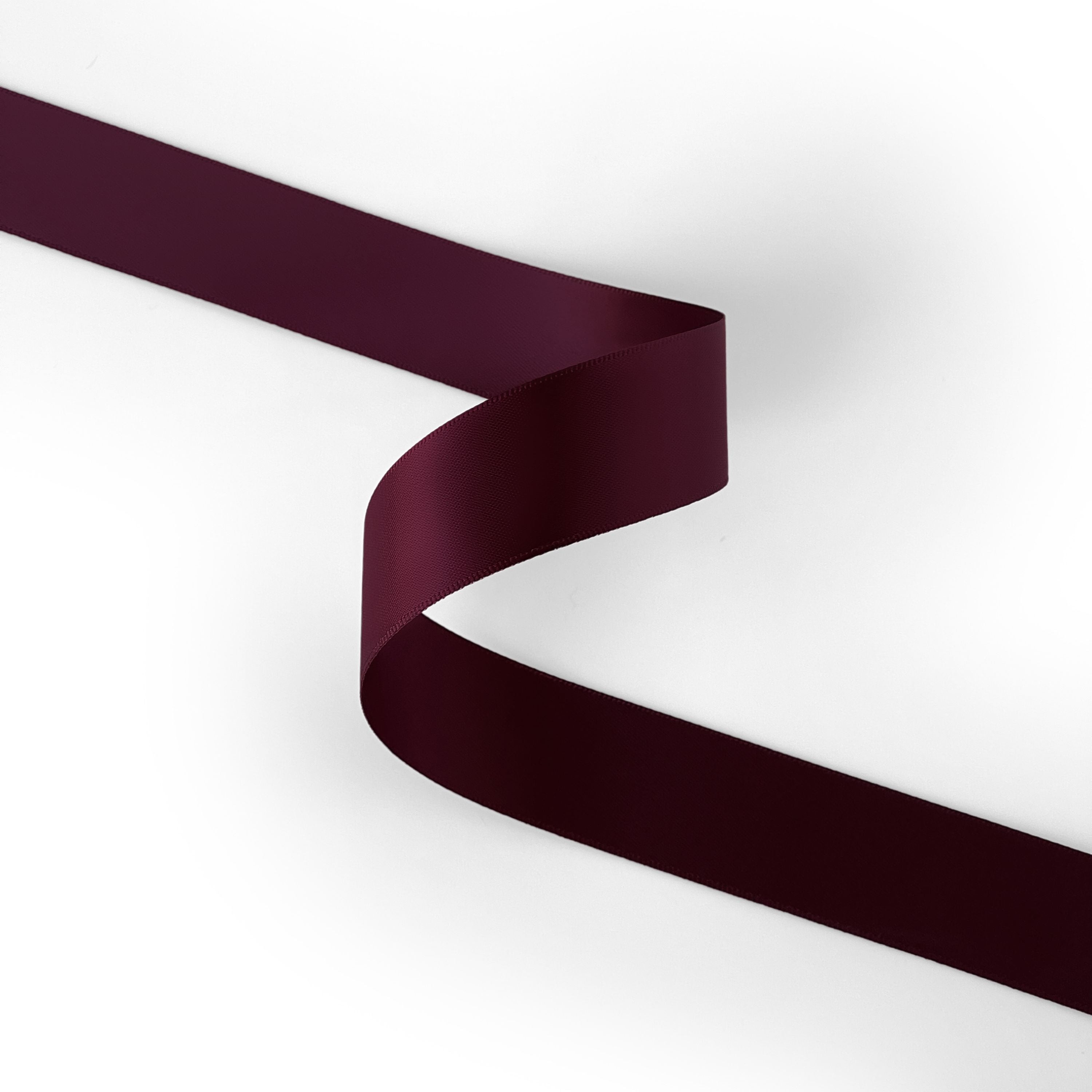 Peaco dark burgundy 1 inch double-faced satin ribbon 100 yards, high-density OEKO-TEX certified polyester for corporate gifts and DIY decor (ISO 105 colorfast) 1" details