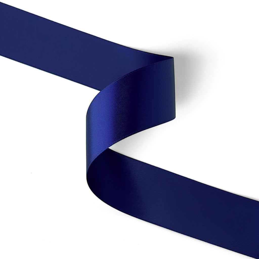 Peaco dark navy 1.5 inch double-faced satin ribbon 100 yards, high-density OEKO-TEX certified polyester for corporate gifts and DIY decor (ISO 105 colorfast) 1 1/2" details
