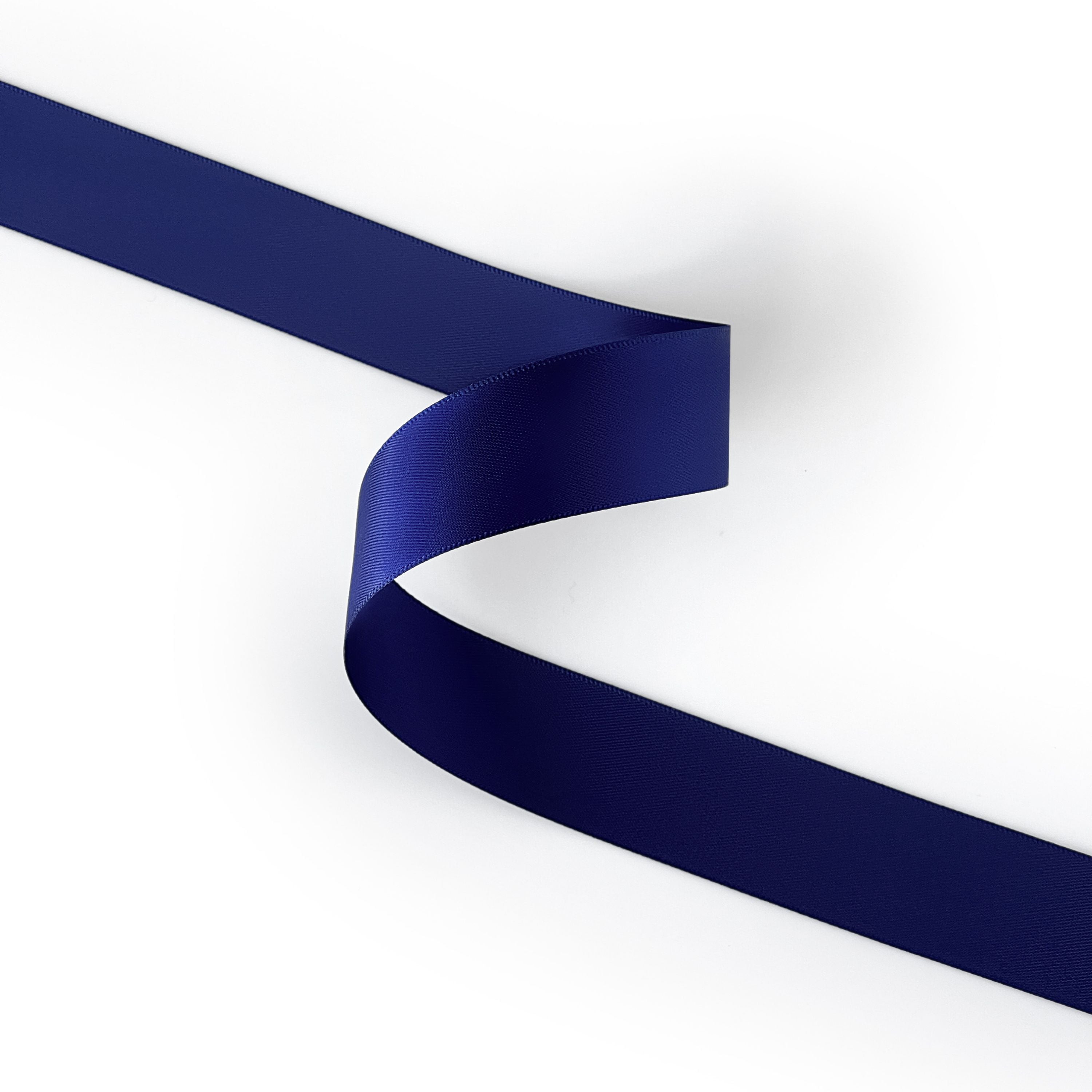 Peaco dark navy 1 inch double-faced satin ribbon 100 yards, high-density OEKO-TEX certified polyester for corporate gifts and DIY decor (ISO 105 colorfast) 1" details