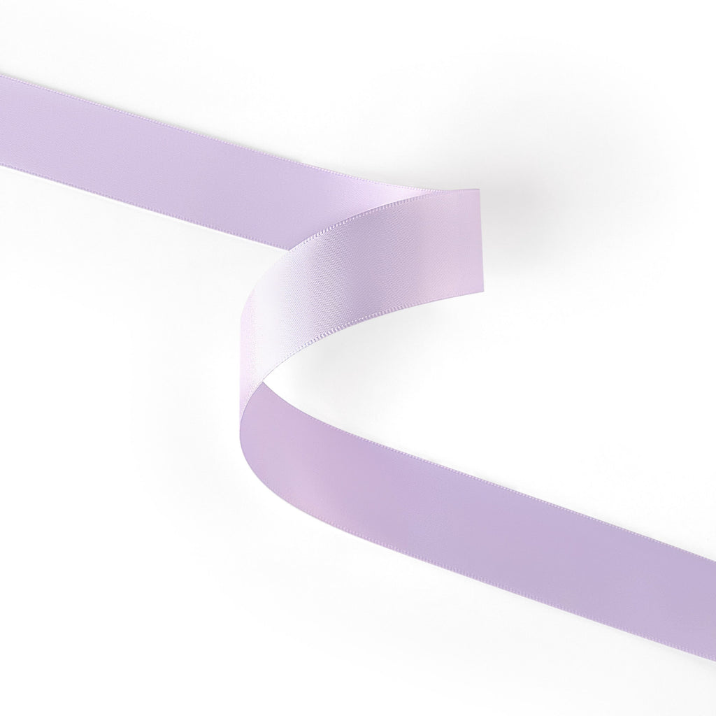 Peaco lavender 1 inch double-faced satin ribbon 100 yards, high-density OEKO-TEX certified polyester for corporate gifts and DIY decor (ISO 105 colorfast) 1" details