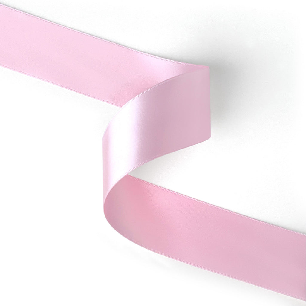 Peaco light pink 1.5 inch double-faced satin ribbon 100 yards, high-density OEKO-TEX certified polyester for corporate gifts and DIY decor (ISO 105 colorfast) 1 1/2" details