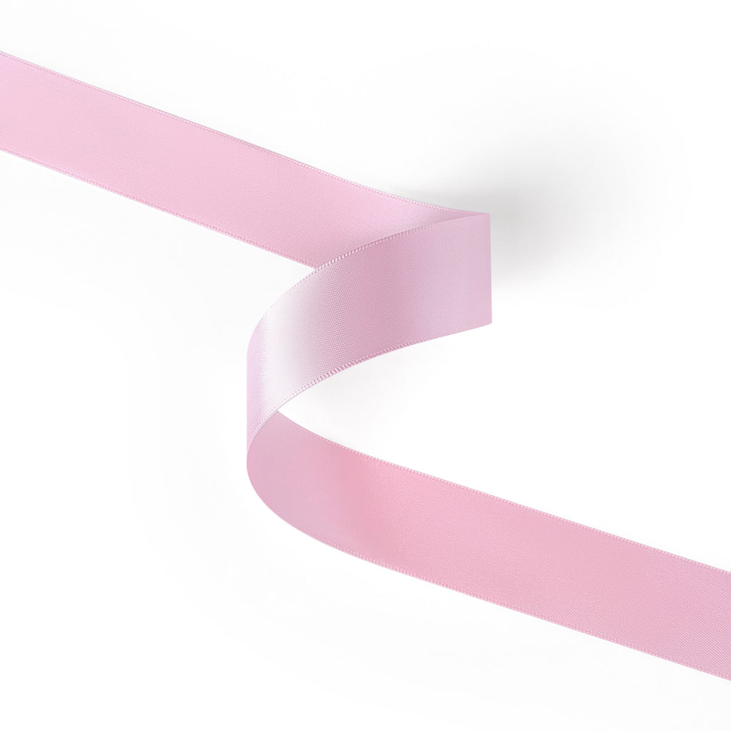 Peaco light pink 1 inch double-faced satin ribbon 100 yards, high-density OEKO-TEX certified polyester for corporate gifts and DIY decor (ISO 105 colorfast) 1" details
