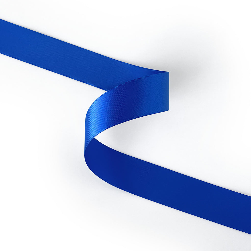 Peaco midnight blue 1 inch double-faced satin ribbon 100 yards, high-density OEKO-TEX certified polyester for corporate gifts and DIY decor (ISO 105 colorfast) 1" details