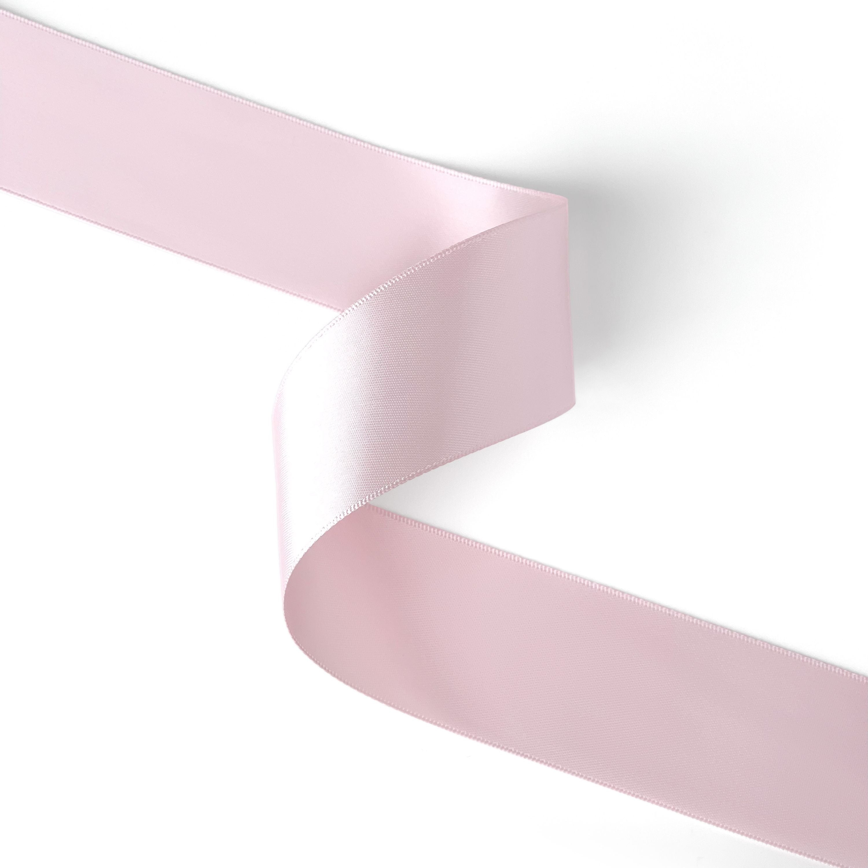 Peaco nude pink 1.5 inch double-faced satin ribbon 100 yards, high-density OEKO-TEX certified polyester for corporate gifts and DIY decor (ISO 105 colorfast) 1 1/2" details