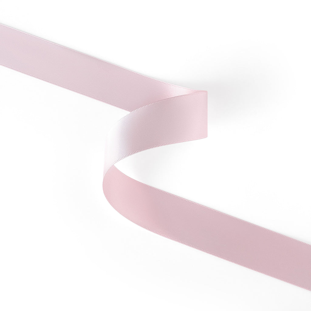 Peaco nude pink 1 inch double-faced satin ribbon 100 yards, high-density OEKO-TEX certified polyester for corporate gifts and DIY decor (ISO 105 colorfast) 1" details