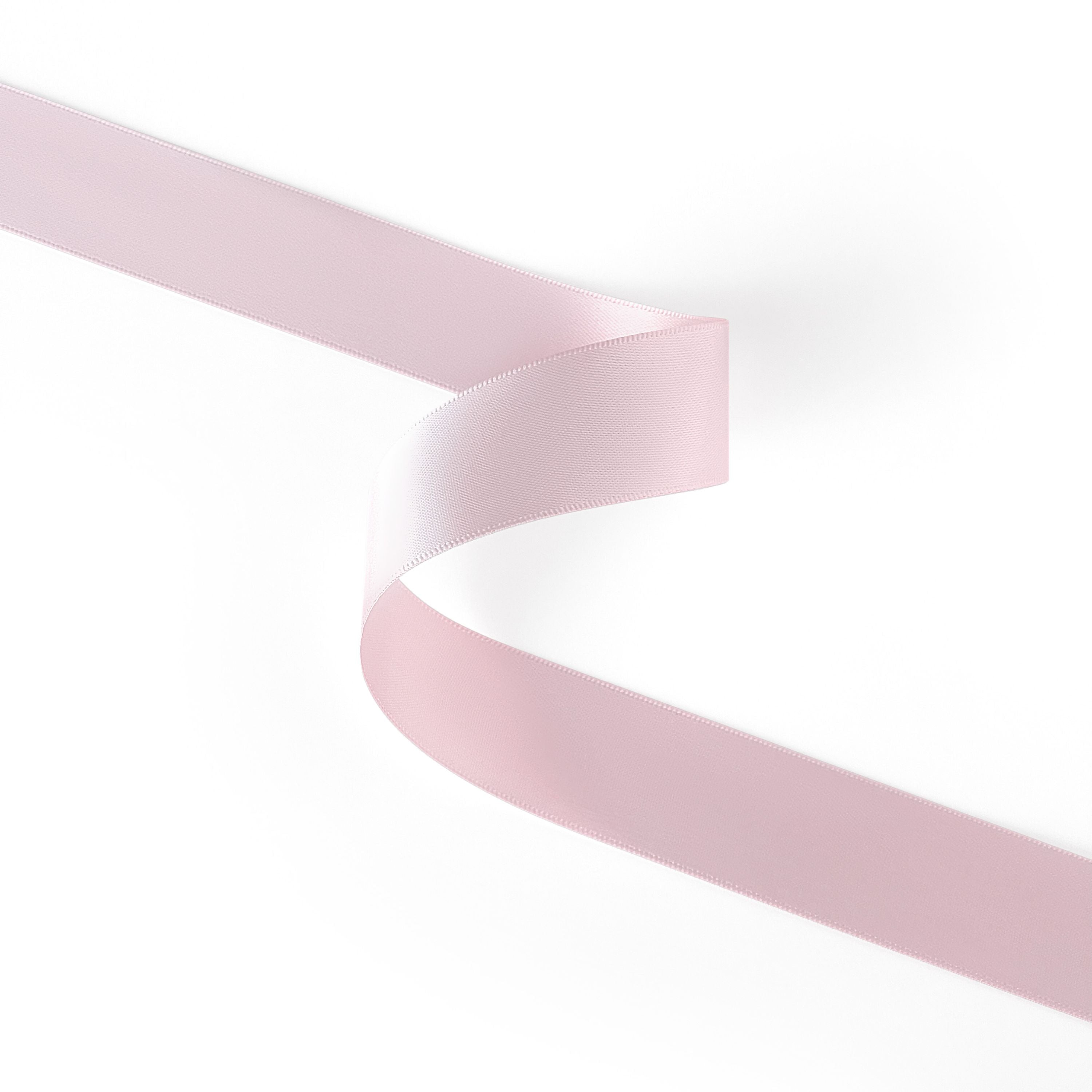 Peaco nude pink 1 inch double-faced satin ribbon 100 yards, high-density OEKO-TEX certified polyester for corporate gifts and DIY decor (ISO 105 colorfast) 1" details