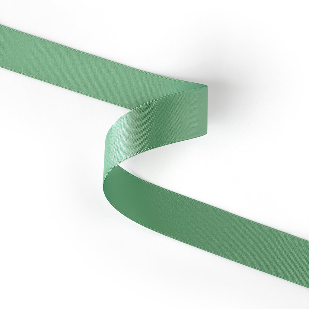 Peaco sage green 1 inch double-faced satin ribbon 100 yards, high-density OEKO-TEX certified polyester for corporate gifts and DIY decor (ISO 105 colorfast) 1" details