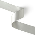 Peaco silver 1.5 inch double-faced satin ribbon 100 yards, high-density OEKO-TEX certified polyester for corporate gifts and DIY decor (ISO 105 colorfast) 1 1/2" details