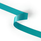 Peaco teal 1 inch double-faced satin ribbon 100 yards, high-density OEKO-TEX certified polyester for corporate gifts and DIY decor (ISO 105 colorfast) 1" details
